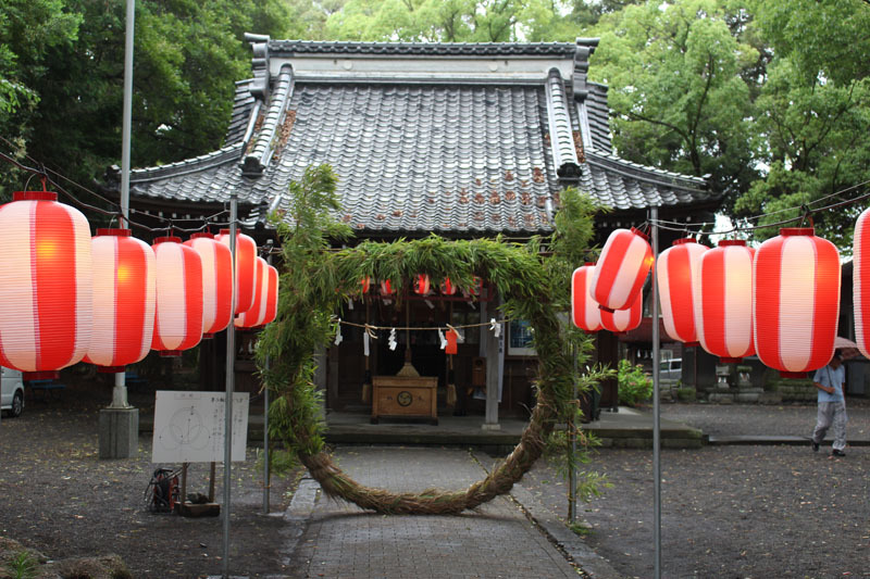 熊野神社 茅の輪と社殿 190630