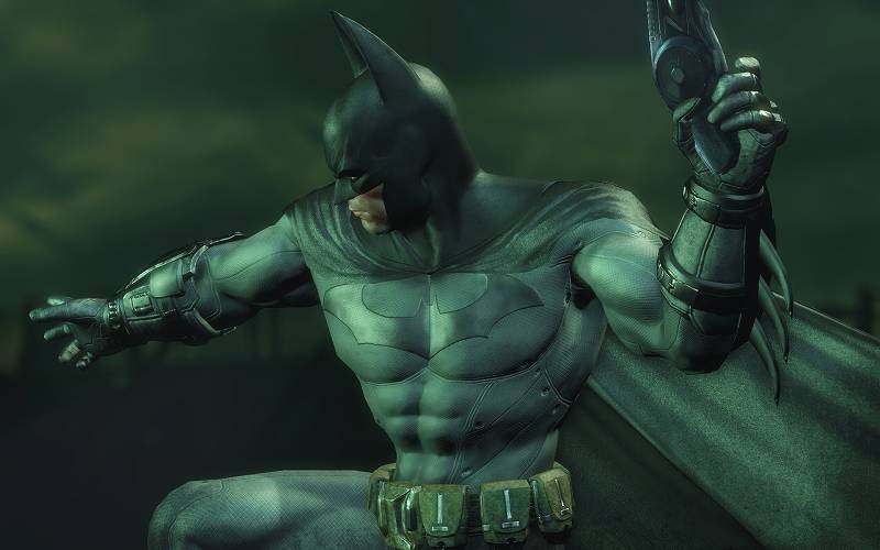 PC ゲーム Batman: Arkham City GOTY Edition 日本語化とゲームプレイ最適化メモ、HD Texture Pack 導入、TexMod で Arkham City - Texture Pack V5 - Cape - Velvet.tpf + Remastered Suit.tpf テクスチャファイル適用、スクリーンショット