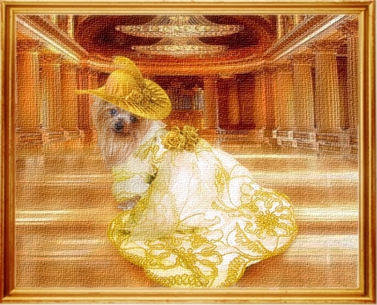 編）マロン　ゴールドドレス（2019春絵馬のお返しにお菓子＆おやつをもらったお礼にブログアップ）blos